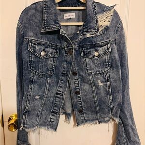 Ms. Cello Women's Distressed Denim Jacket
